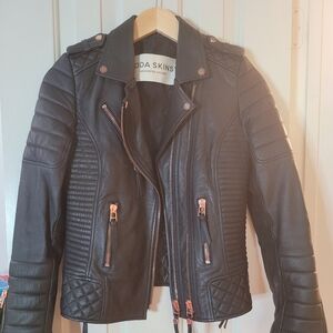 Boda Skins Kay Michaels Limited Edition Rose Gold Hardware Leather Jacket XS / S